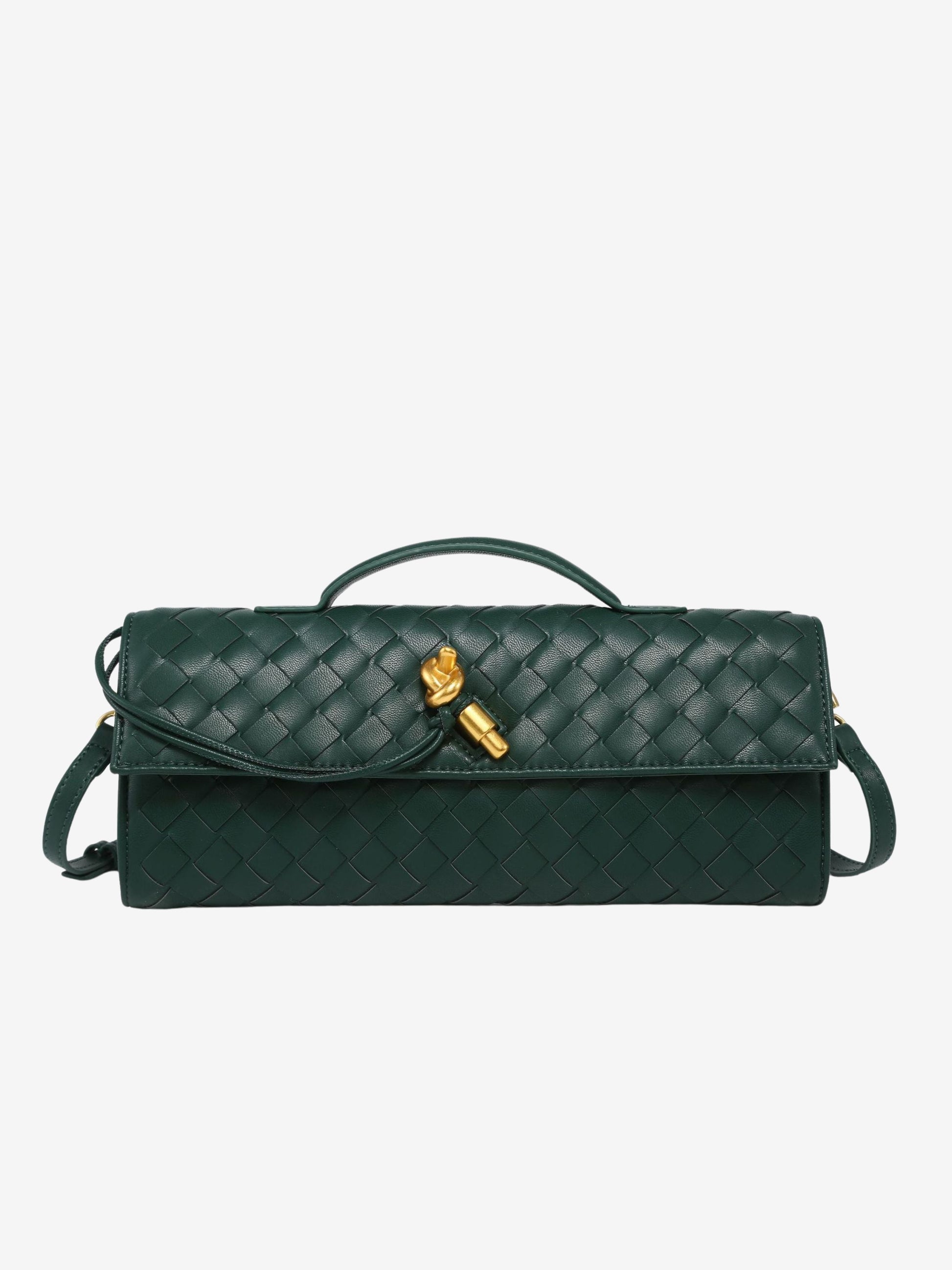Geweven Leren Crossbody Tas – Luxe & Trendy Damesaccessoire – Compact, Stijlvol en Perfect voor Elke Gelegenheid.