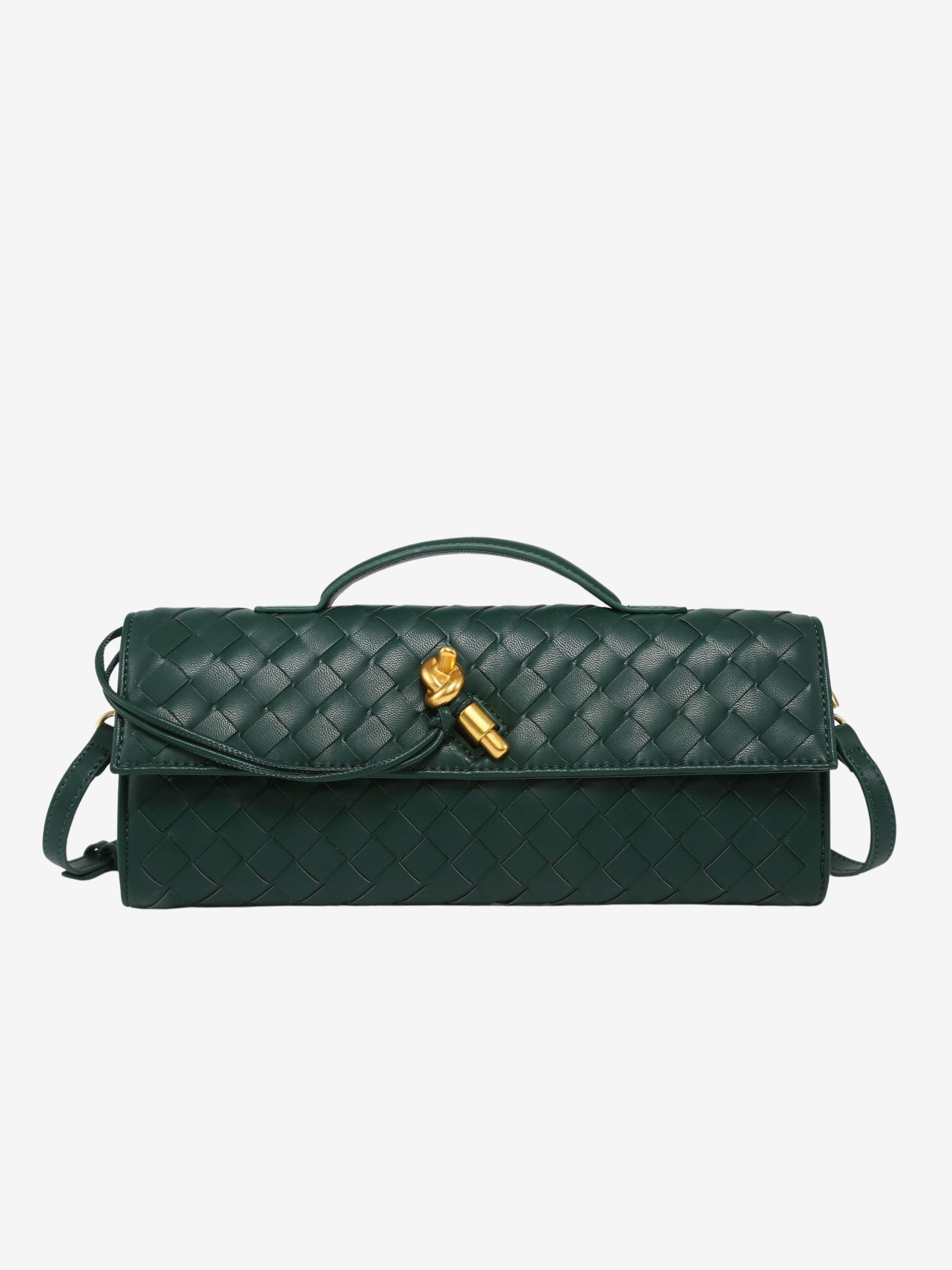 Geweven Leren Crossbody Tas – Luxe & Trendy Damesaccessoire – Compact, Stijlvol en Perfect voor Elke Gelegenheid.