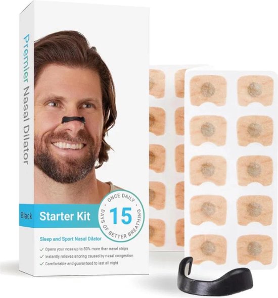 Magnetische neusstrips tegen snurken – Bevordert een open neusademhaling, vermindert snurkgeluiden en ondersteunt sportprestaties. Ideaal voor een rustige nacht en optimale zuurstofopname tijdens het sporten. Comfortabel, huidvriendelijk en effectief voor betere slaap en ademhaling.