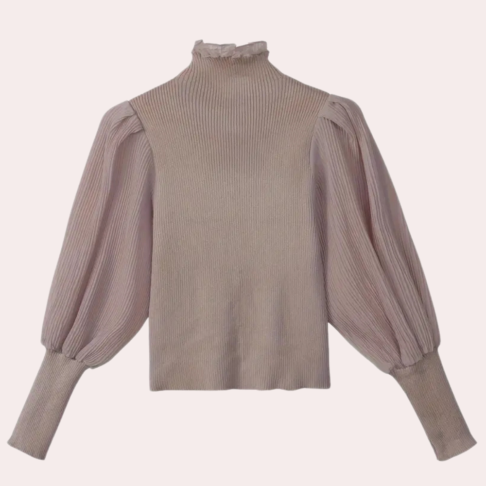Jovana – Elegante gebreide top voor dames – Stijlvolle en veelzijdige top met een verfijnde pasvorm, perfect voor zowel casual als chique outfits. Ideaal voor laagjes in het koude seizoen of een comfortabele, stijlvolle look.