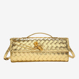 Geweven Leren Crossbody Tas – Luxe & Trendy Damesaccessoire – Compact, Stijlvol en Perfect voor Elke Gelegenheid.
