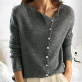 Zachte Gebreide Cardigan met Knopen en V-Hals