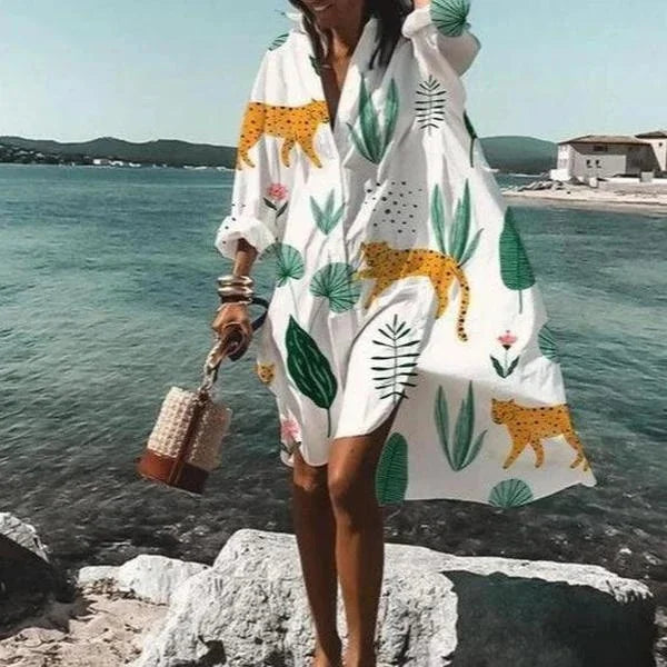 Oversized Blousejurk met Print