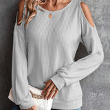 Dames T-shirt met lange mouwen – eenvoudig, comfortabel en ideaal voor elk seizoen.