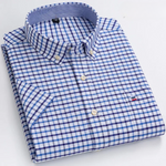 Stefen klassiek katoenen overhemd voor heren – slim-fit met stijlvol patroon, ademend en comfortabel, ideaal voor werk, casual of feestelijke gelegenheden.