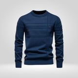 Gebreide heren trui slim fit katoenmix