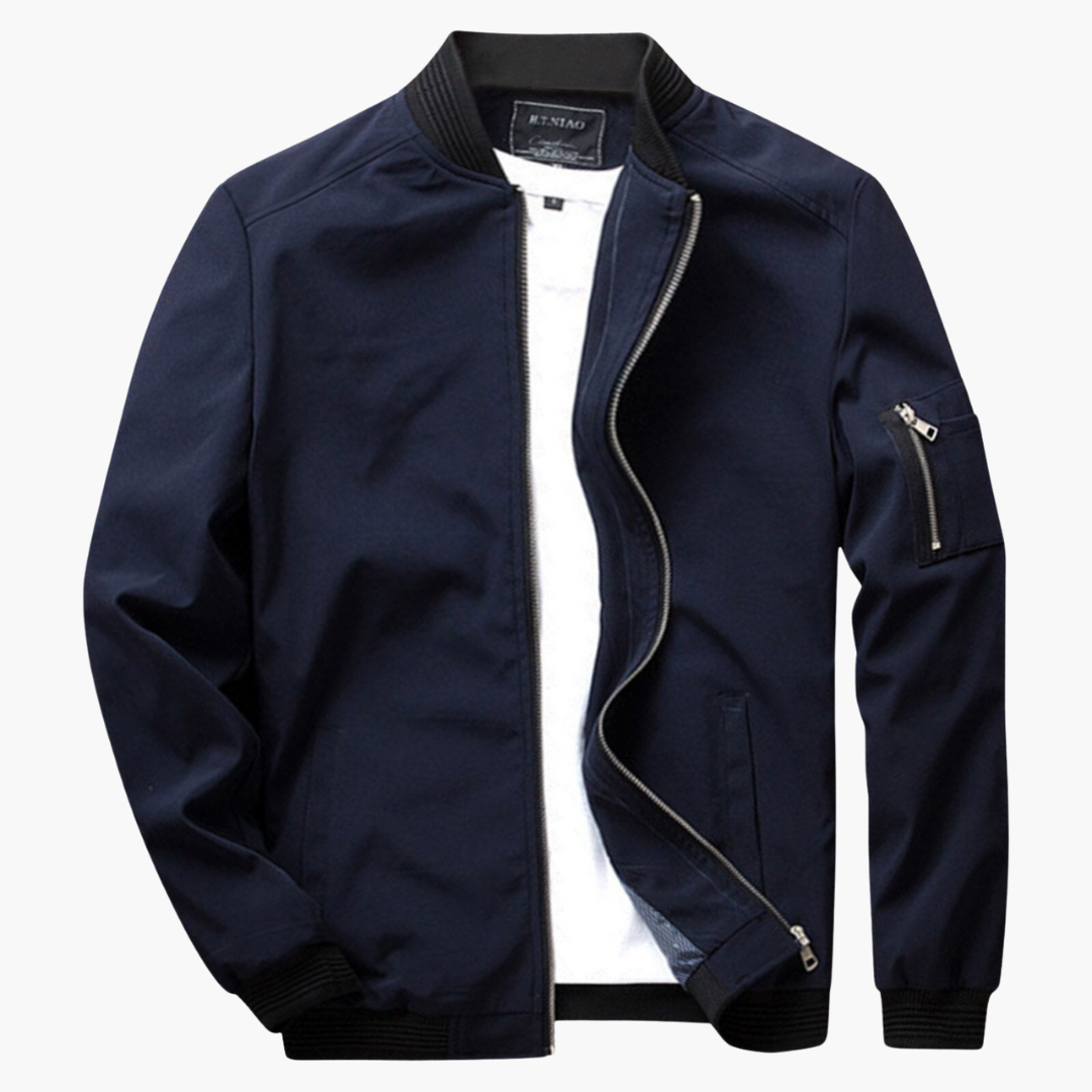 Brent stijlvolle bomberjack voor heren – moderne jas met comfortabele pasvorm, duurzame stof en tijdloos design, ideaal voor casual en streetwear looks.