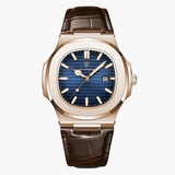 Chronograaf herenhorloge 41 mm met leren band