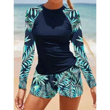Dames Zwemset met Lange Mouwen en Short