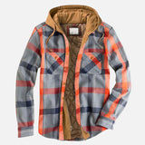 Leon heren jas met ruitpatroon en capuchon in diverse kleuren – warme voering, waterafstotend materiaal en comfortabele pasvorm voor koude dagen.