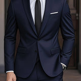 Tweedelig slim fit modern kostuum voor heren