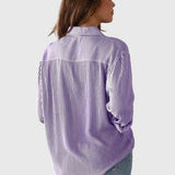 Dames blouse met strepen en strikdetail