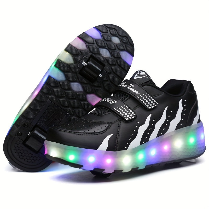 FlashRunners verlichte roller sneakers met LED voor kinderen – comfortabele en duurzame sneakers met kleurrijke lichtgevende wielen, perfect voor buitenspelen en avondplezier.