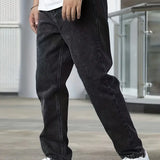 Casual heren denim jeans met losse pasvorm