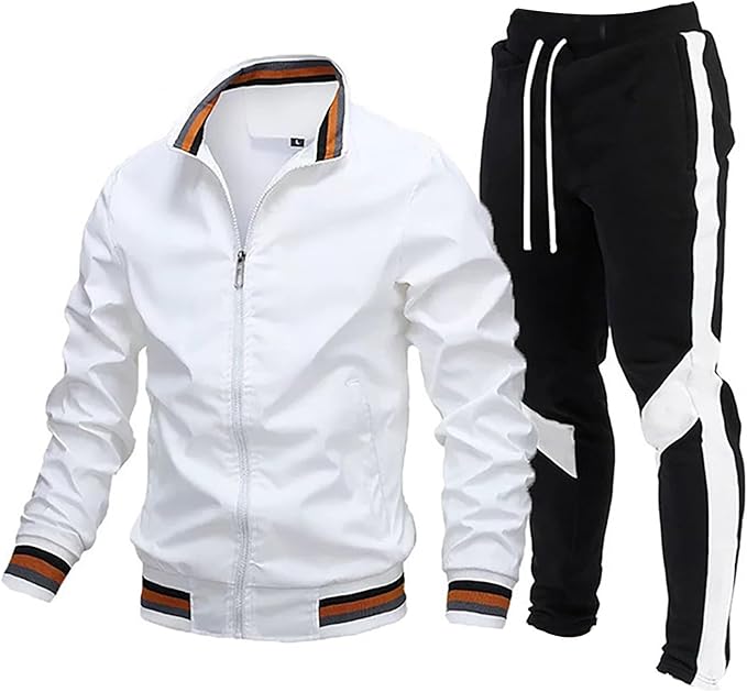 Icone tracksuit – comfortabele fitness set met hoge ritskraag. Ideaal voor trainingen of casual wear, met ademend materiaal en een moderne, sportieve pasvorm.