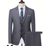 Tweedelig slim fit modern kostuum voor heren