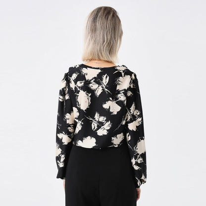 Elegante damesblouse met print, stijlvolle en modieuze top voor dagelijks gebruik of chique gelegenheden, met een verfijnd ontwerp voor een vrouwelijke uitstraling.