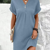 Casual T Shirt Jurk met V Hals