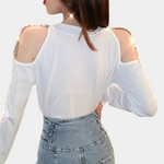 CELINA – Luxe zomers schouderoverhemd voor dames, met elegante pasvorm en lichtgewicht stof perfect voor warme dagen.