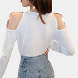 CELINA – Luxe zomers schouderoverhemd voor dames, met elegante pasvorm en lichtgewicht stof perfect voor warme dagen.