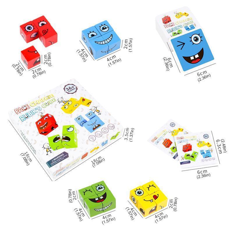 Montessori bouwblokjes – educatief puzzelspeelgoed voor kinderen, duurzaam hout en bevordert creativiteit, logica en motorische vaardigheden.