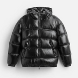 Gewatteerde oversized puffer jas met capuchon