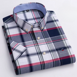 Stefen klassiek katoenen overhemd voor heren – slim-fit met stijlvol patroon, ademend en comfortabel, ideaal voor werk, casual of feestelijke gelegenheden.