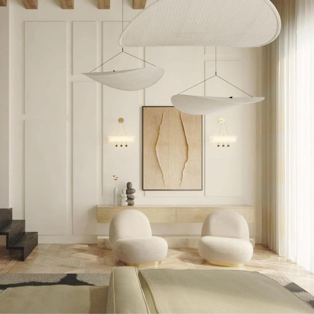 Design Hanglamp Japandi – luxe boho plafondlamp in natuurlijke tinten, hoogwaardig materiaal en moderne stijlvolle verlichting voor elk interieur.