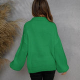 Casual dames sweater met halve rits, comfortabel en stijlvol voor dagelijks gebruik.