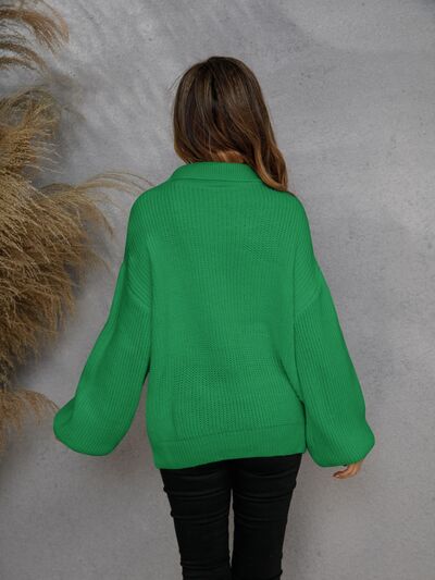 Casual dames sweater met halve rits, comfortabel en stijlvol voor dagelijks gebruik.