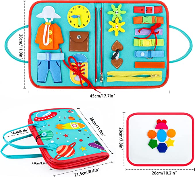 SensoryFun Montessori zintuiglijk viltboek voor kinderen – educatief en interactief boek dat fijne motoriek, zintuiglijke ontwikkeling en creatief spel stimuleert.