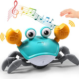 BabyCrab interactieve wandelende krab – kleurrijk kinderspeelgoed dat beweegt en geluid maakt, stimuleert motoriek, nieuwsgierigheid en interactief spel.