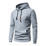 Sweater met capuchon, ribboorden en kangoeroezak