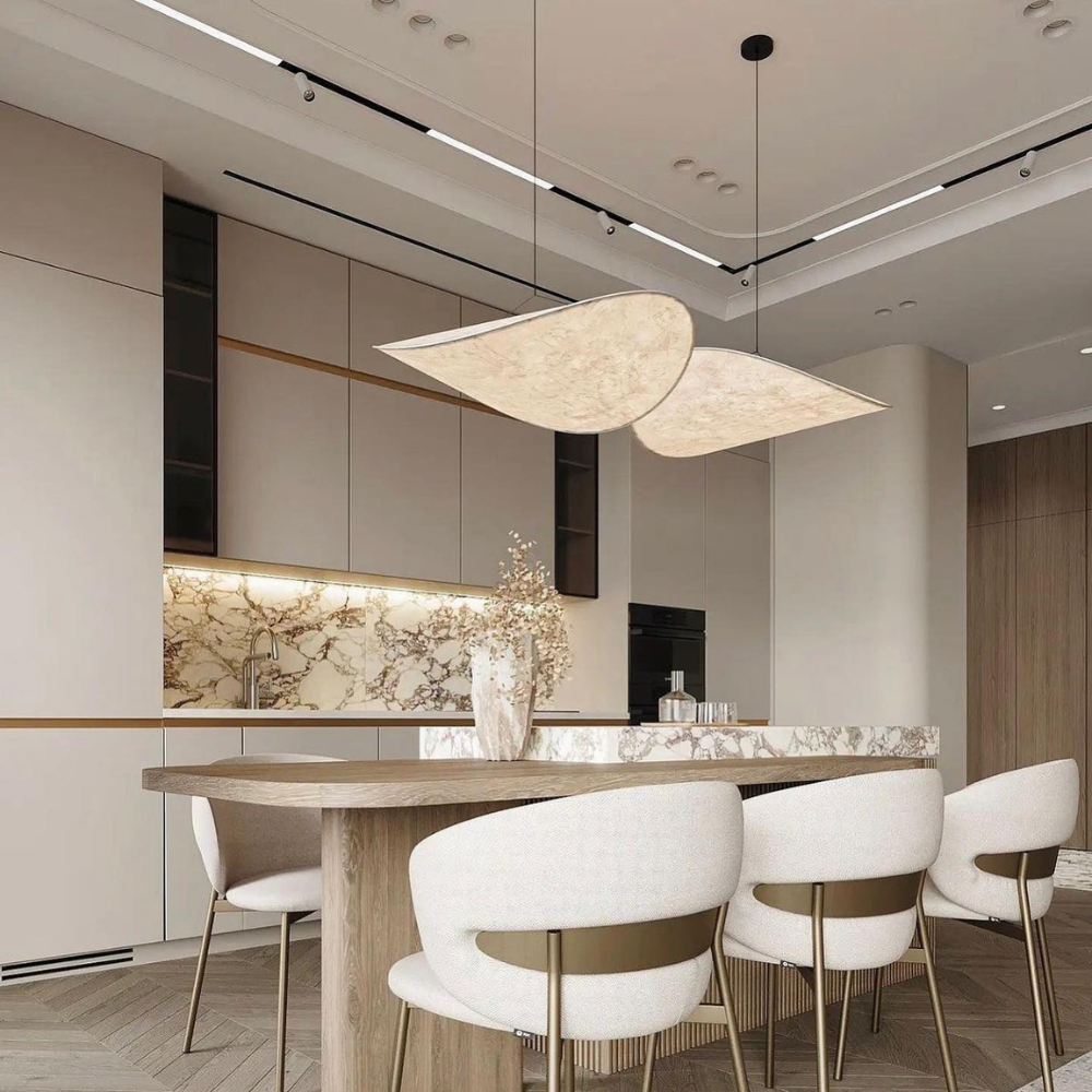 Design Hanglamp Japandi – luxe boho plafondlamp in natuurlijke tinten, hoogwaardig materiaal en moderne stijlvolle verlichting voor elk interieur.