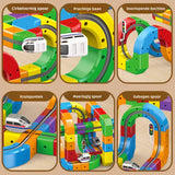 CubeTrain creatieve en interactieve DIY treinbaan – stimuleert motorische vaardigheden, probleemoplossend denken en fantasierijk spel voor kinderen
