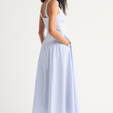 Midi Jurk met Polkadot Print en Uitlopende Rok