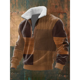 Fleece trui met hoge gevoerde kraag