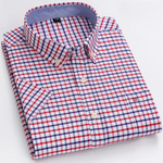 Stefen klassiek katoenen overhemd voor heren – slim-fit met stijlvol patroon, ademend en comfortabel, ideaal voor werk, casual of feestelijke gelegenheden.