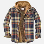 Leon heren jas met ruitpatroon en capuchon in diverse kleuren – warme voering, waterafstotend materiaal en comfortabele pasvorm voor koude dagen.