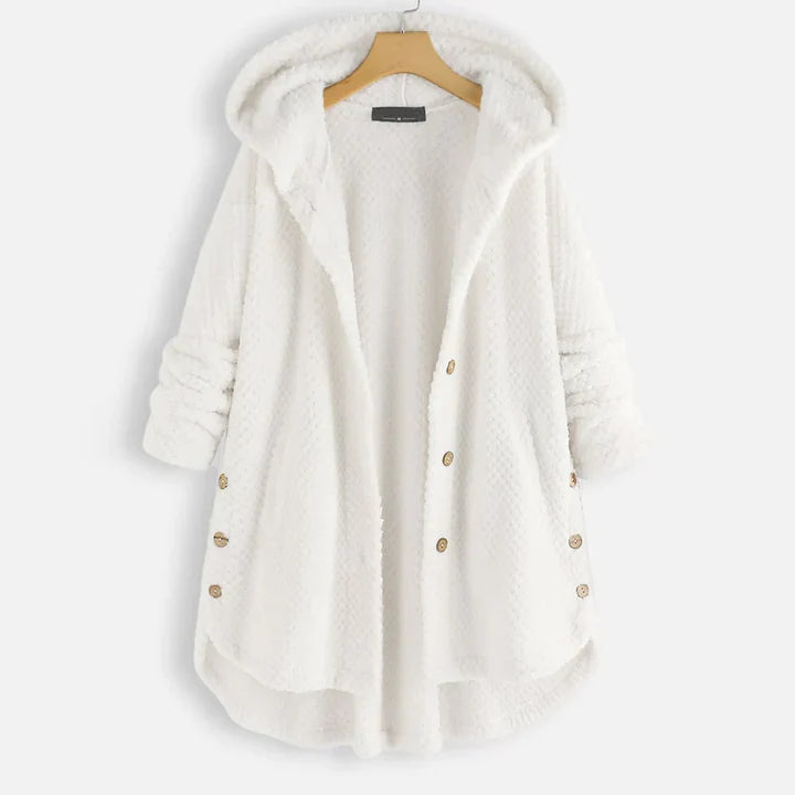 Lydia warme fleece jas voor dames – zachte en elegante jas met comfortabele pasvorm, perfect voor casual winterlooks en buitenactiviteiten.