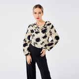 Elegante damesblouse met print, stijlvolle en modieuze top voor dagelijks gebruik of chique gelegenheden, met een verfijnd ontwerp voor een vrouwelijke uitstraling.