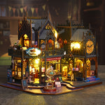 Betoverend Boekenhuis 3D houten puzzel met magische LED-verlichting – educatief en creatief speelgoed dat motoriek en fantasie stimuleert bij kinderen.