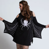 Halloween mini jurk – gothic spin kostuum voor dames, speels en comfortabel ontwerp met spinnendetails, perfect voor Halloween en verkleedfeesten.