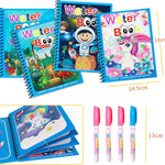 Magic Water Book herbruikbaar kleurboek voor kinderen – creatief en educatief waterkleurboek dat tekenen zonder rommel mogelijk maakt, ideaal voor eindeloos speelplezier.