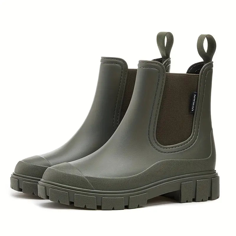 Modieuze regenlaarzen voor dames – Waterdichte, comfortabele en stijlvolle laarzen voor regenachtige dagen, perfect voor elke gelegenheid.