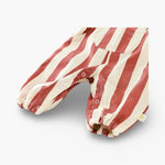 StripeBear gestreepte baby overal met beertje – zachte comfortabele romper met schattige berenopdruk voor dagelijks gebruik.