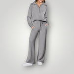 Vivienne stijlvolle tweedelige lounge set voor dames – zachte en comfortabele set van top en broek, perfect voor casual, thuis of lounge-looks.