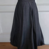 Dames broek met wijde pijpen en elastische taille