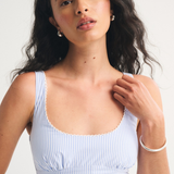 Midi Jurk met Polkadot Print en Uitlopende Rok
