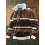 Fleece trui met hoge gevoerde kraag